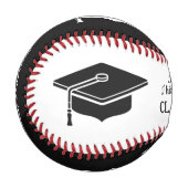 Balle De Baseball Texte personnalisé Graduation baseball (Devant Gauche)