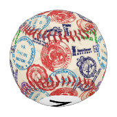 Balle De Baseball Texture avec de vrais timbres. (Dos)