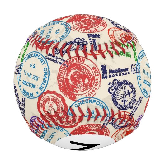 Balle De Baseball Texture avec de vrais timbres. (Dos)