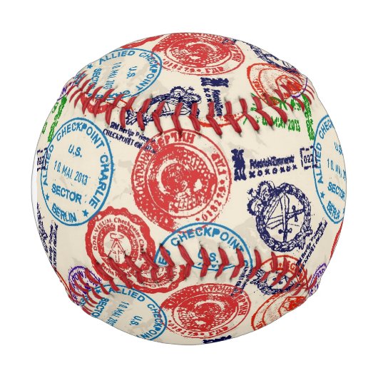 Balle De Baseball Texture avec de vrais timbres. (Devant)