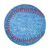 Balle De Baseball Texture de Denim bleu (Devant Gauche)