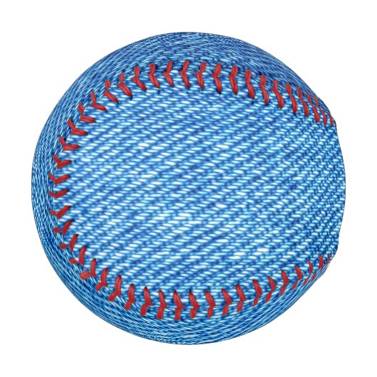 Balle De Baseball Texture de Denim bleu (Devant Gauche)