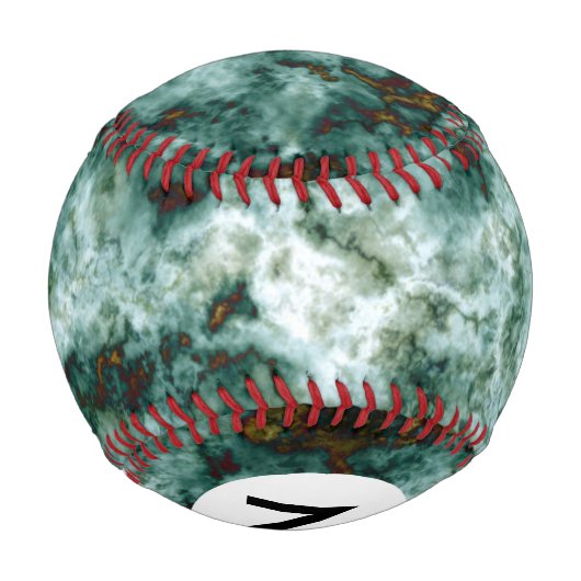 Balle De Baseball Texture de marbre vert avec des veines (Dos)