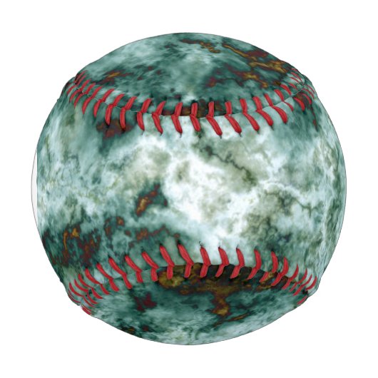 Balle De Baseball Texture de marbre vert avec des veines (Devant)