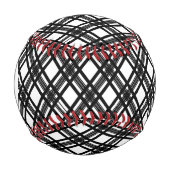 Balle De Baseball Texture des bandes de monogramme (Devant)