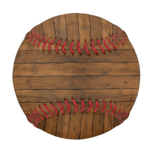 Balle De Baseball Texture en bois
