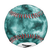 Balle De Baseball Texture en marbre vert foncé (Dos)