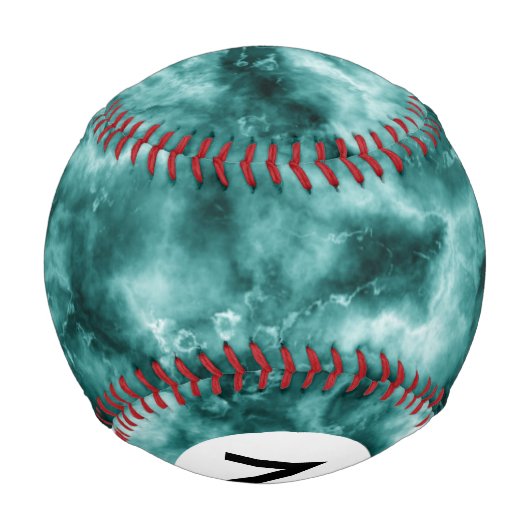 Balle De Baseball Texture en marbre vert foncé (Dos)