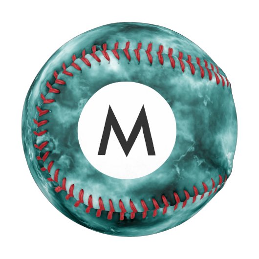 Balle De Baseball Texture en marbre vert foncé (Devant Gauche)