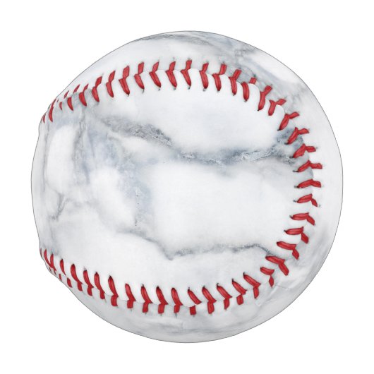 Balle De Baseball texture Marbre blanc (Devant Droite)