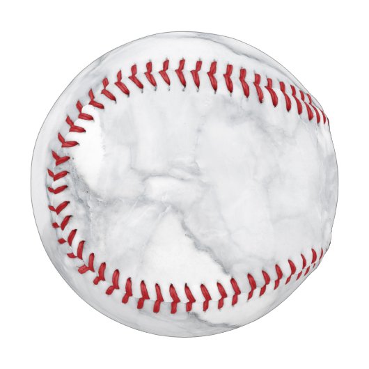 Balle De Baseball texture Marbre blanc (Devant Gauche)