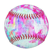 Balle De Baseball Texture rouge rose (Dos)
