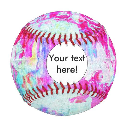Balle De Baseball Texture rouge rose (Devant)
