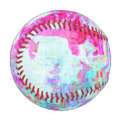 Balle De Baseball Texture rouge rose (Devant Gauche)
