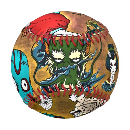 Balle De Baseball Thème japonais (Devant)