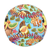 Balle De Baseball Tortue de mer Bébé heureux et mignonne personnage (Dos)