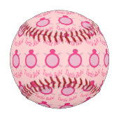 Balle De Baseball Tortue rose mignonne Baby Baseball (Devant)