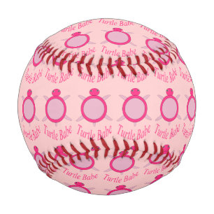 Balle De Baseball Tortue rose mignonne Baby Baseball