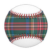 Balle De Baseball Tournoi de baseball Tartan Plaid NOM ANNÉE (Devant)