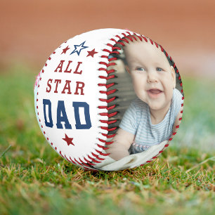 Balle De Baseball TOUS ÉTOILES PAPA Première Fête des Pères 2 Photos