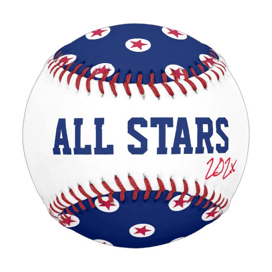 Balle De Baseball Tous les étoiles Team Year Red White Blue Player C (Dos)