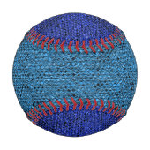 Balle De Baseball Tracé bleu peau de serpent écailles deux tons (Devant)