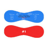 Balle De Baseball Triplet Boy Birth Stat Rouge Blanc Bleu (Panneaux)