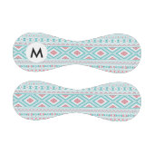 Balle De Baseball Turquoise et Motif tribal aztèque rose (Panneaux)