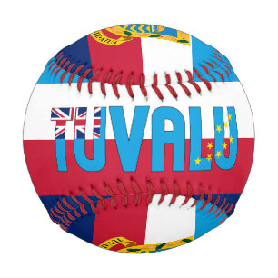Balle De Baseball Tuvalu Drapeau et armoiries patriotique
