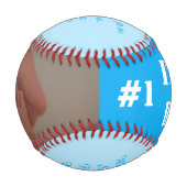 Balle De Baseball Twin Boys Birth Stats Blue Photo (Dos)