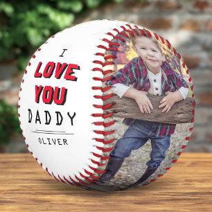 Balle De Baseball Typographie 2 de Collage Photo Cute Love You Papa