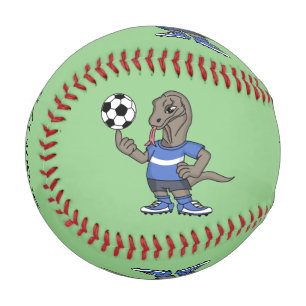 Balle De Baseball Un dragon de Komodo amusant qui joue au dessin ani