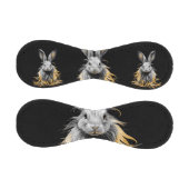 Balle De Baseball Un lapin gris génial en feu (Panneaux)