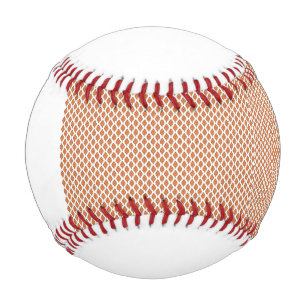 Balle De Baseball un motif géométrique orange et blanc
