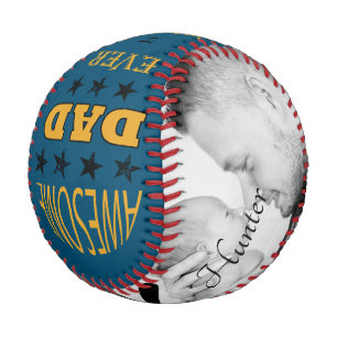 Balle De Baseball Un Père Awesome Jamais Monogramme Deux Photo Baseb