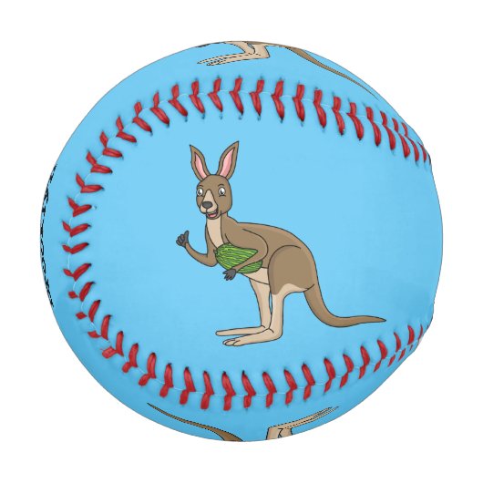Balle De Baseball Une jolie illustration de kangourou australien (Devant Gauche)