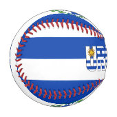 Balle De Baseball Uruguay Drapeau et armoiries patriotique (Devant Gauche)
