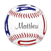 Balle De Baseball USA Custom Name Baseball (Devant)