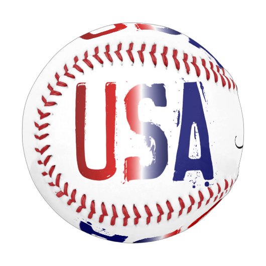 Balle De Baseball USA Custom Name Baseball (Devant Gauche)