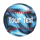 Balle De Baseball Vague de soie bleue (Devant)