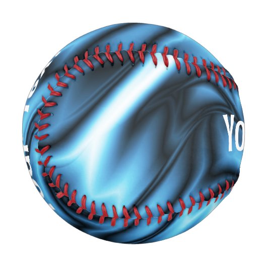 Balle De Baseball Vague de soie bleue (Devant Gauche)