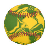 Balle De Baseball Vagues Vertes et Dorées (Dos)