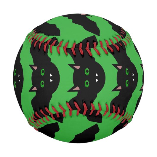 Balle De Baseball Vampire Chat Face Bat Halloween Baseball (Dos)