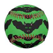 Balle De Baseball Vampire Chat Face Bat Halloween Baseball (Devant)