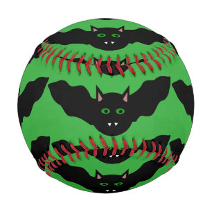 Balle De Baseball Vampire Chat Face Bat Halloween Baseball