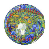 Balle De Baseball Van Gogh Irises fleurs éclatantes peinture fine (Devant Gauche)