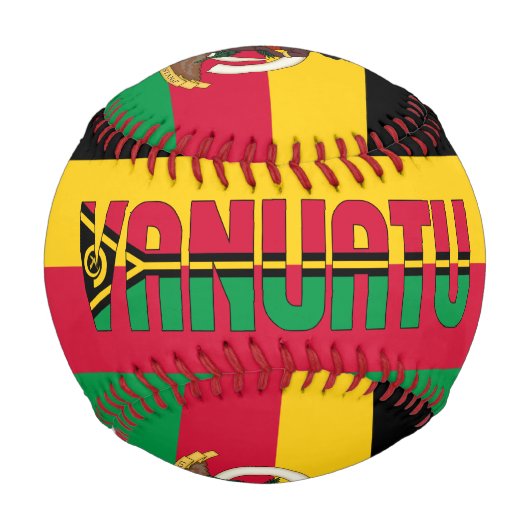 Balle De Baseball Vanuatu Drapeau et blason Patriotique (Devant)