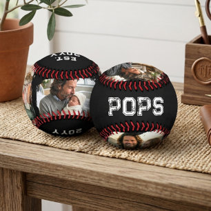 Balle De Baseball Varsity Pops 3 Photo Grand-père Surnom Année de cr