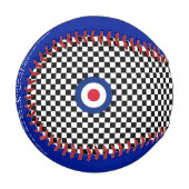 Balle De Baseball Vérificateurs Motifs Roundel Cible Mod Personnalis (Devant Gauche)