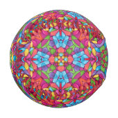 Balle De Baseball Verre Vintage pourpre Kaleidoscope (Devant Gauche)